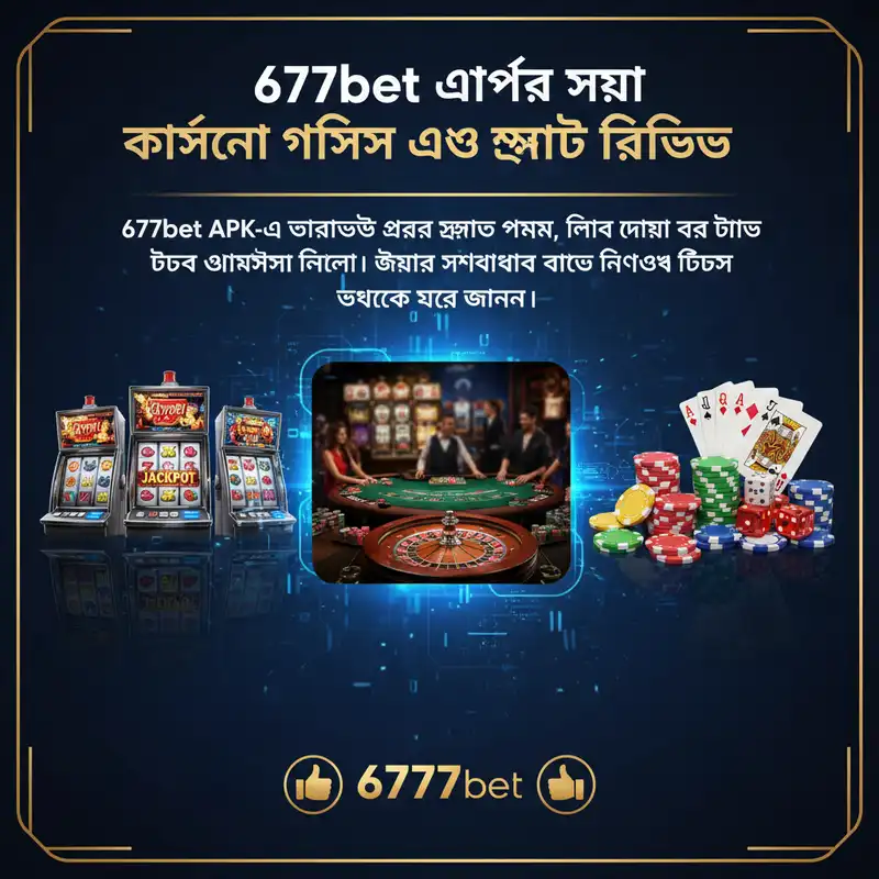 6777bet ক্যাসিনো গেমস ব্যানার